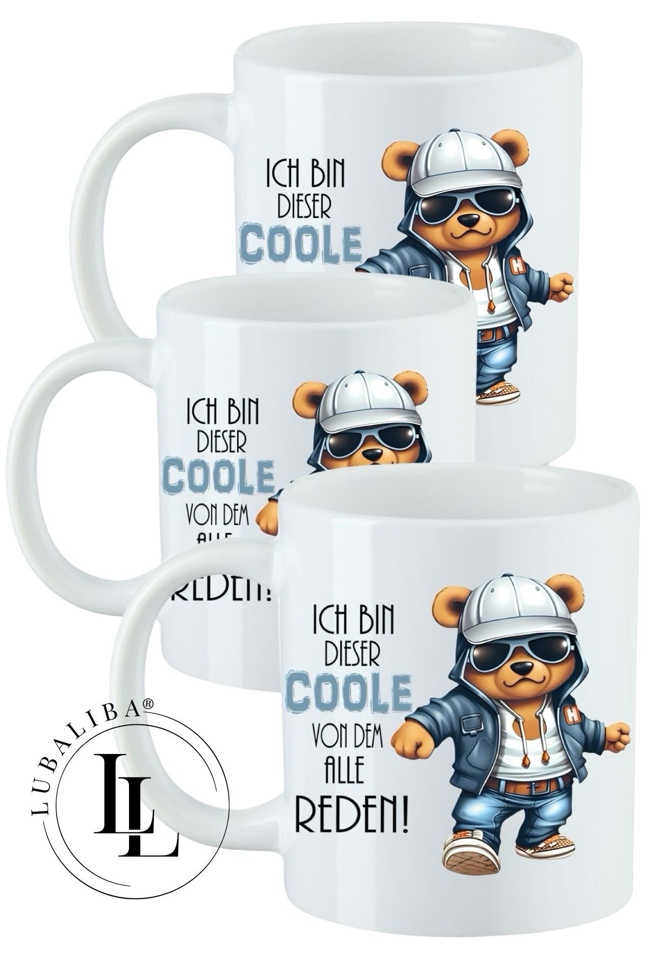 " ICH BIN DER COOLE VON DEM ALLE REDEN! "Kinderbecher Kunststoffbecher Karamiktasse" Motiv: HTH